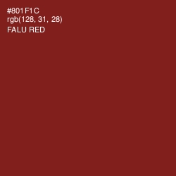 #801F1C - Falu Red Color Image